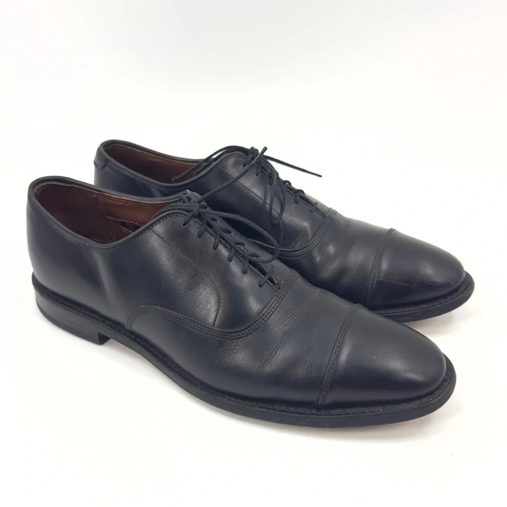 Allen Edmonds Park Avenue Dress Shoes Mens 9B Black Leather Cap Toe Oxford